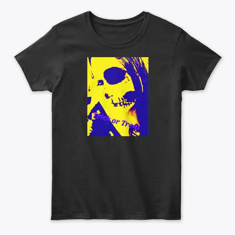 Trick or Treat skull queen tee