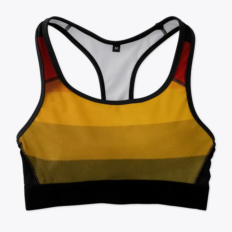 Luxury stripez sports bra